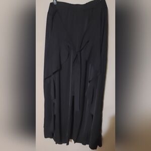 Size XXL Elegant Black Women's Pants With Wrap To Look Like A Skirt
